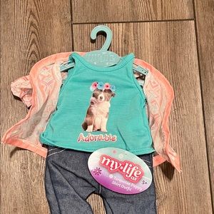 My Life As Puppy Shirt & Pants for 18 inch Doll